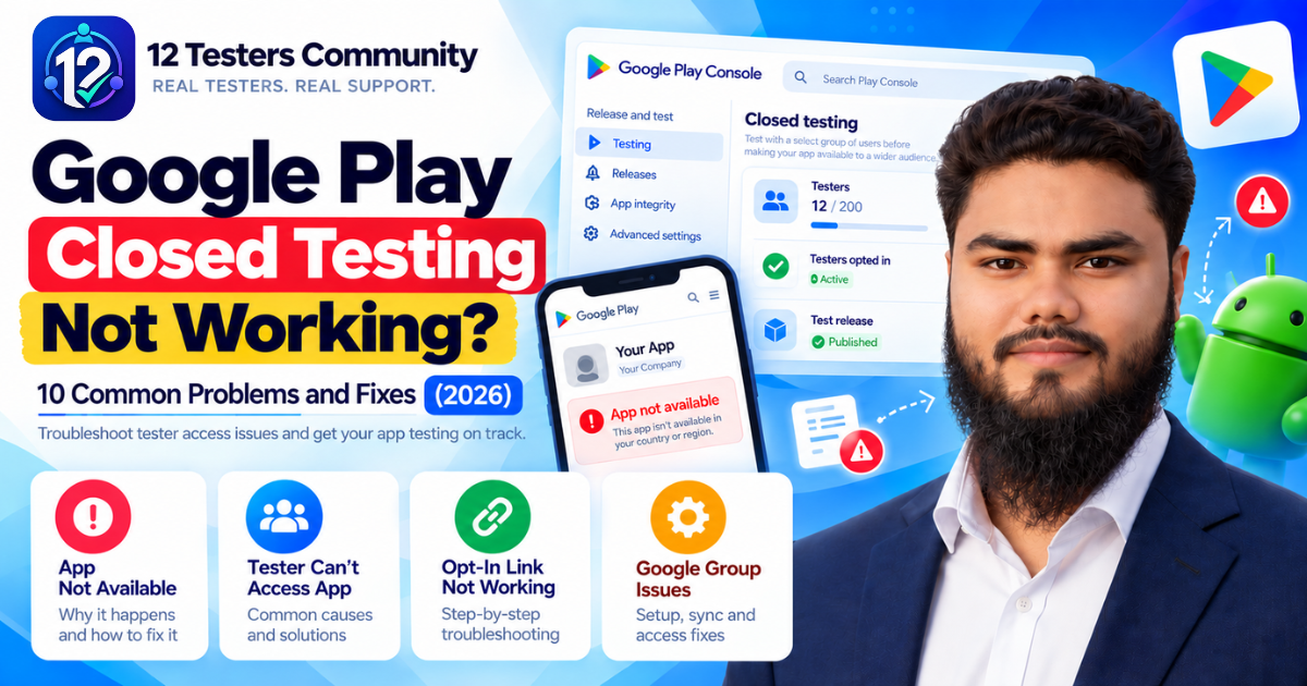 Google Play Closed Testing Not Working? 10 Common Problems and Fixes (2026)