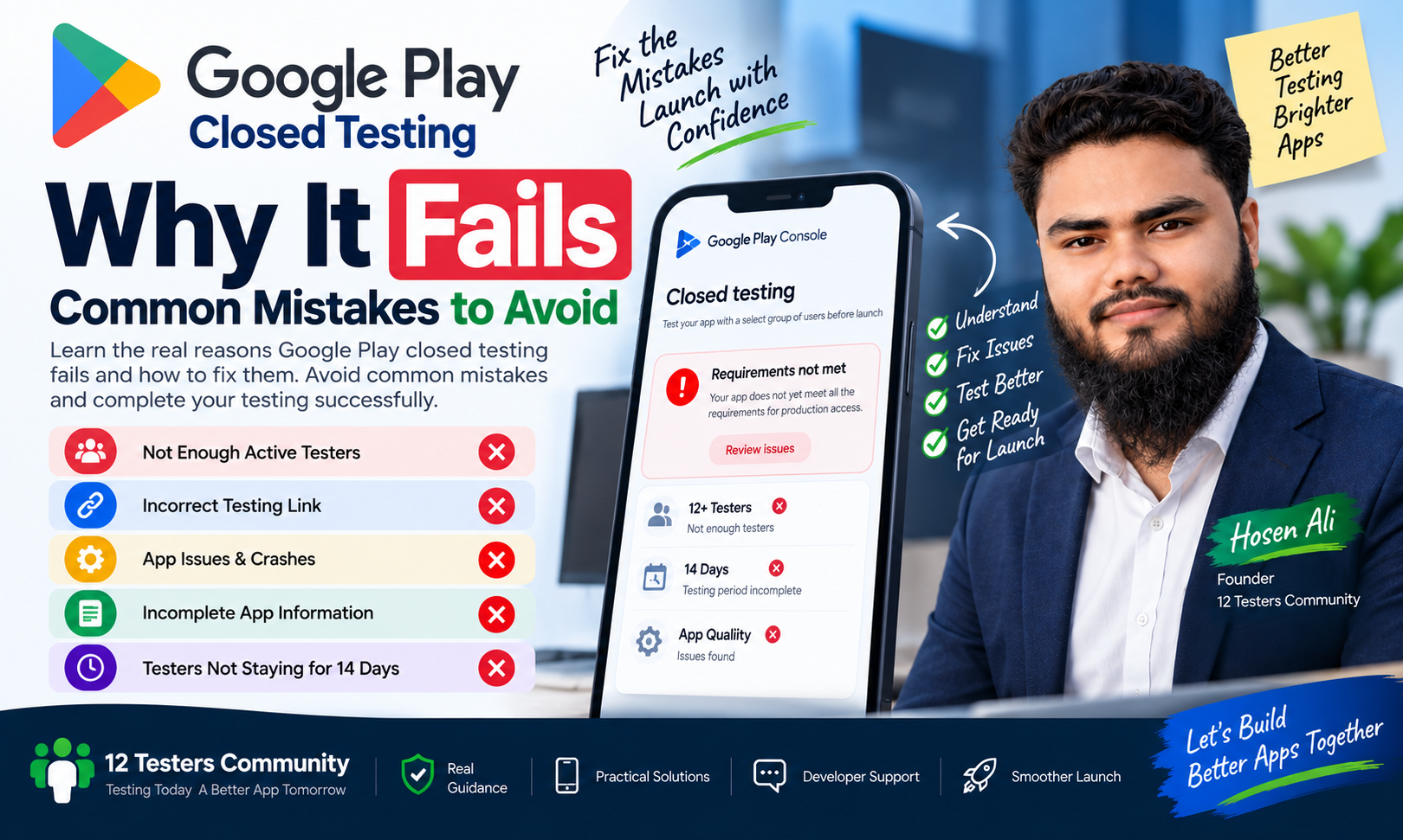 Why Google Play Closed Testing Fails: Common Mistakes to Avoid